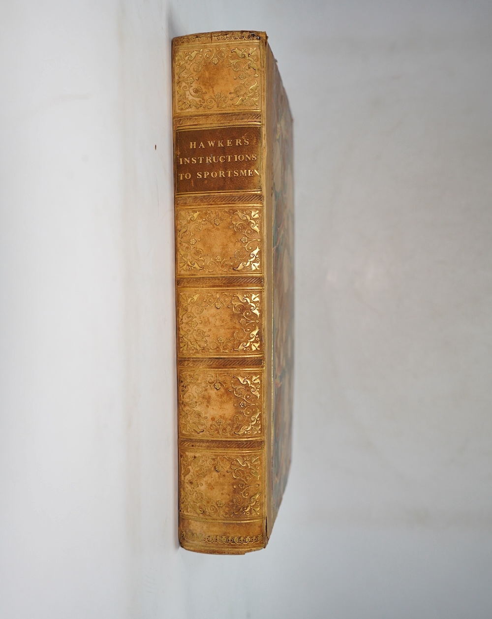 Hawker, Lt. Col. P - Instructions to Young Sportsmen in All That Relates to Guns and Shooting, 3rd edition, with half title, 10 plates, (4 hand-coloured), 8vo, half calf, bookplate of Henry Croft, published by Longman, H